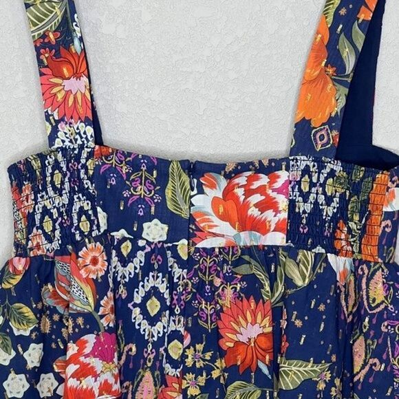 Amanda Uprichard Cami Top Size XS Everleigh Blue Floral Sleeveless - Picture 5 of 8